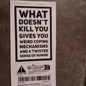 Humorous Sticker with Bold Text
